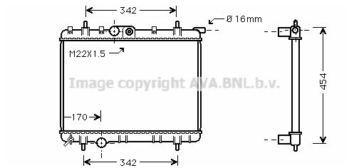 AVA QUALITY COOLING Radiators, Motora dzesēšanas sistēma PEA2248